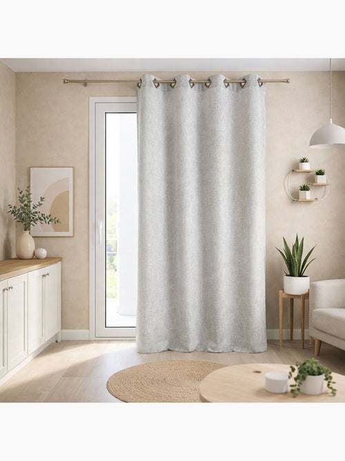 Cortina simples em tecido pesado com ilhós quadrados - Kiabi Cortina simples em tecido pesado com ilhós quadrados - Kiabi