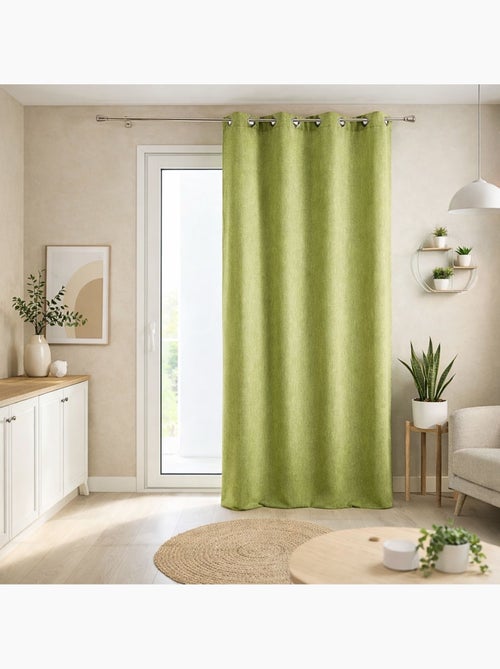 Cortina simples em tecido pesado com ilhós quadrados - Kiabi Cortina simples em tecido pesado com ilhós quadrados - Kiabi