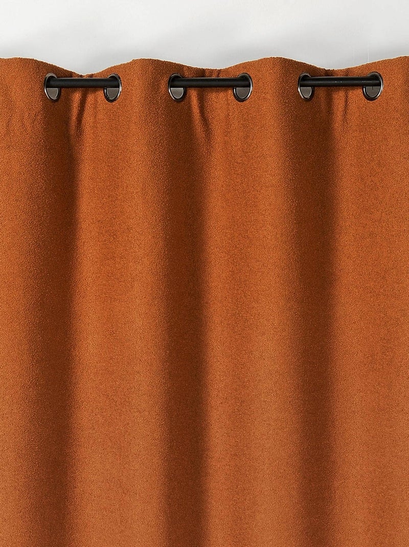 Cortina térmica em estilo encaracolado Terracota - Kiabi