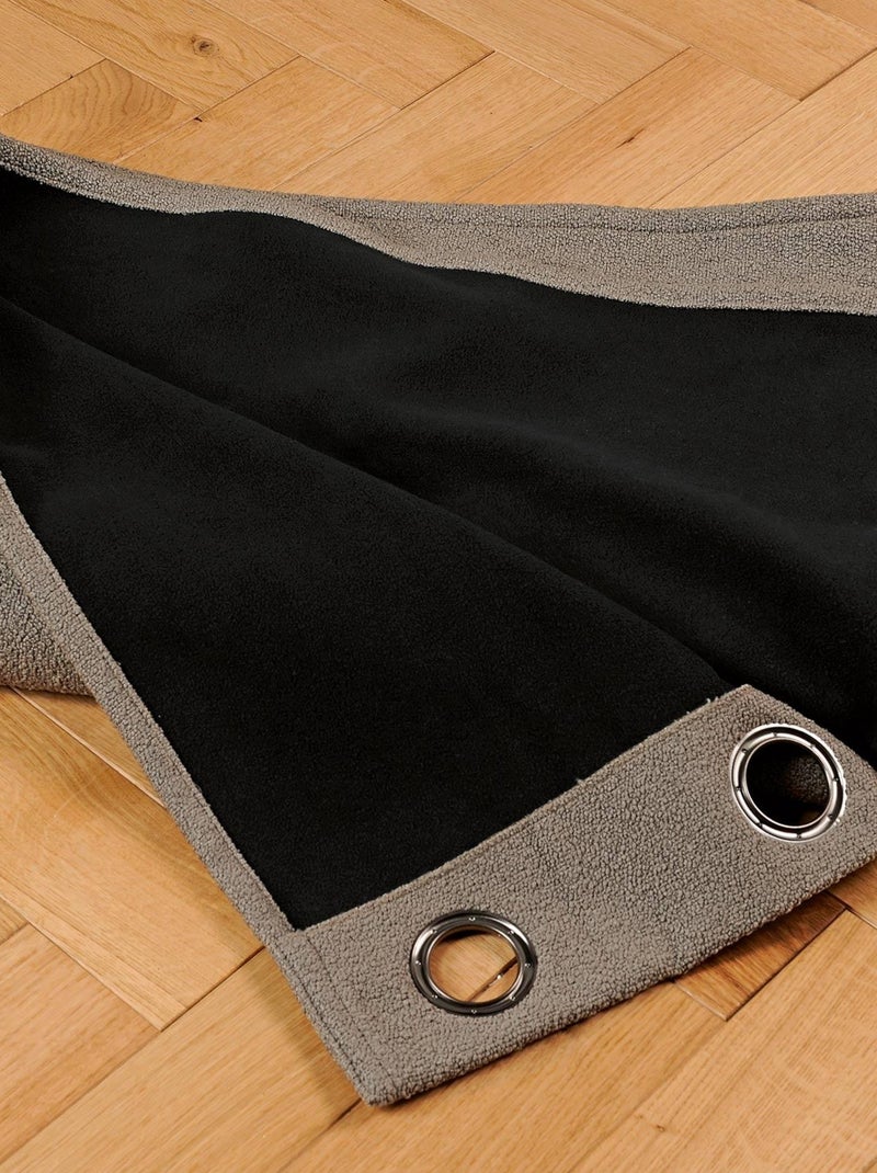 Cortina térmica em estilo encaracolado Toupe - Kiabi