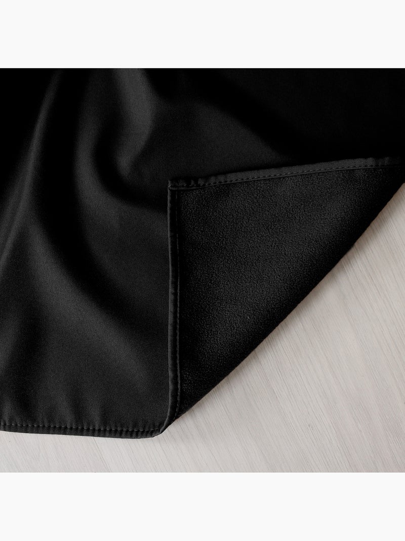 Cortina térmica em microfibra forrada Preto - Kiabi
