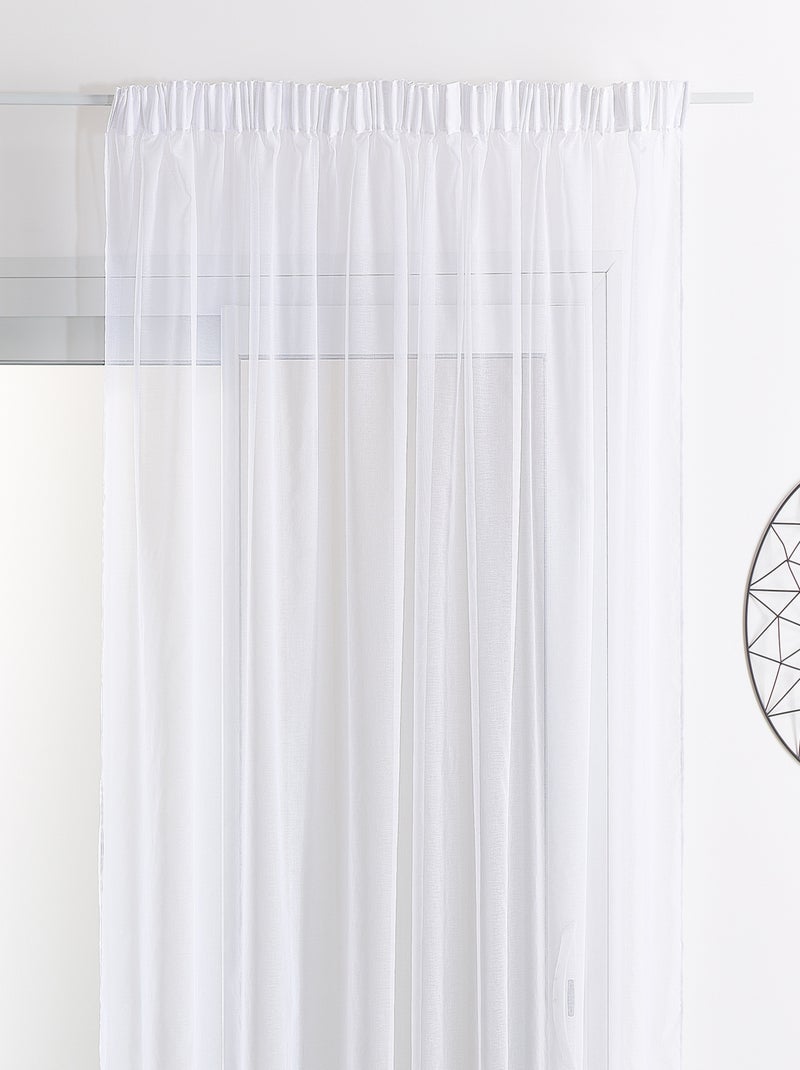 Cortina transparente beluga Branco - Kiabi