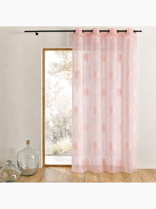 Cortina transparente com bolinhas grandes em tons sobre tons - Kiabi