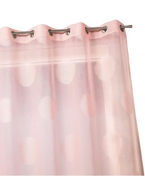 Cortina transparente com bolinhas grandes em tons sobre tons - Kiabi