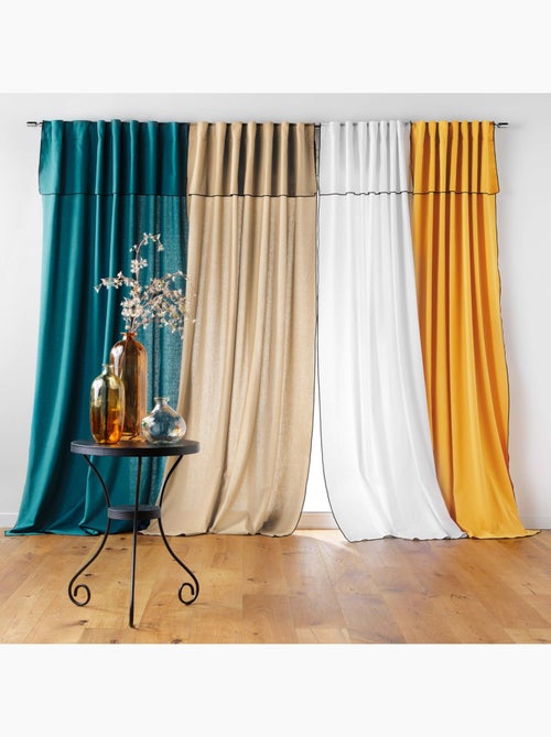 Cortina transparente com laços ocultos - Kiabi