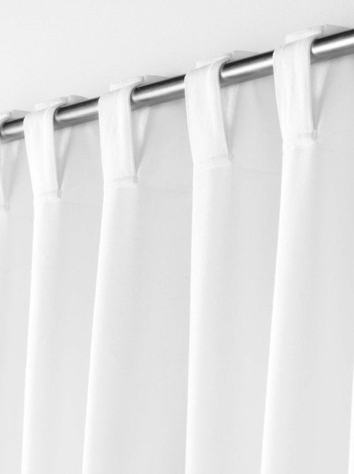 Cortina transparente com laços ocultos - Kiabi