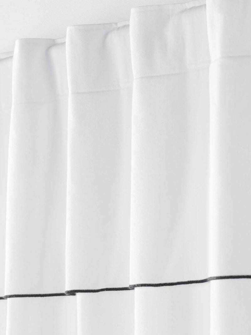 Cortina transparente com laços ocultos Branco - Kiabi
