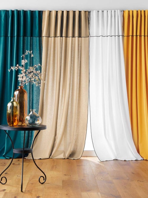 Cortina transparente com laços ocultos - Kiabi