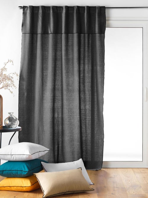 Cortina transparente com laços ocultos - Kiabi Cortina transparente com laços ocultos - Kiabi