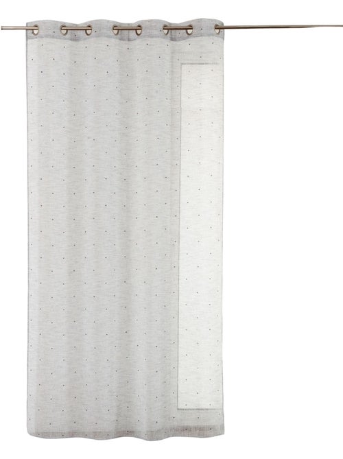 Cortina transparente com motivos de pequenas cruzes - Kiabi Cortina transparente com motivos de pequenas cruzes - Kiabi