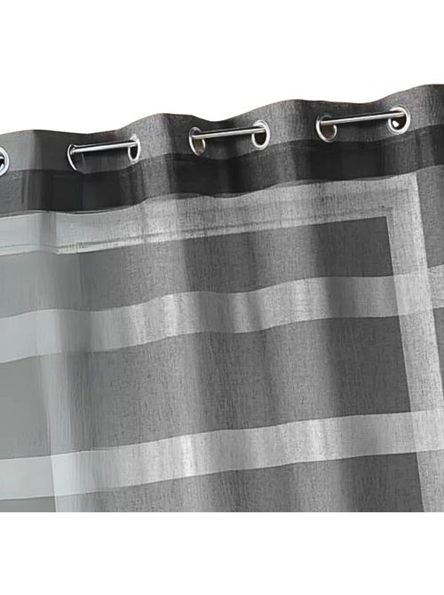 Cortina transparente com riscas horizontais em tons degradados, pronta a colocar - Kiabi Cortina transparente com riscas horizontais em tons degradados, pronta a colocar - Kiabi