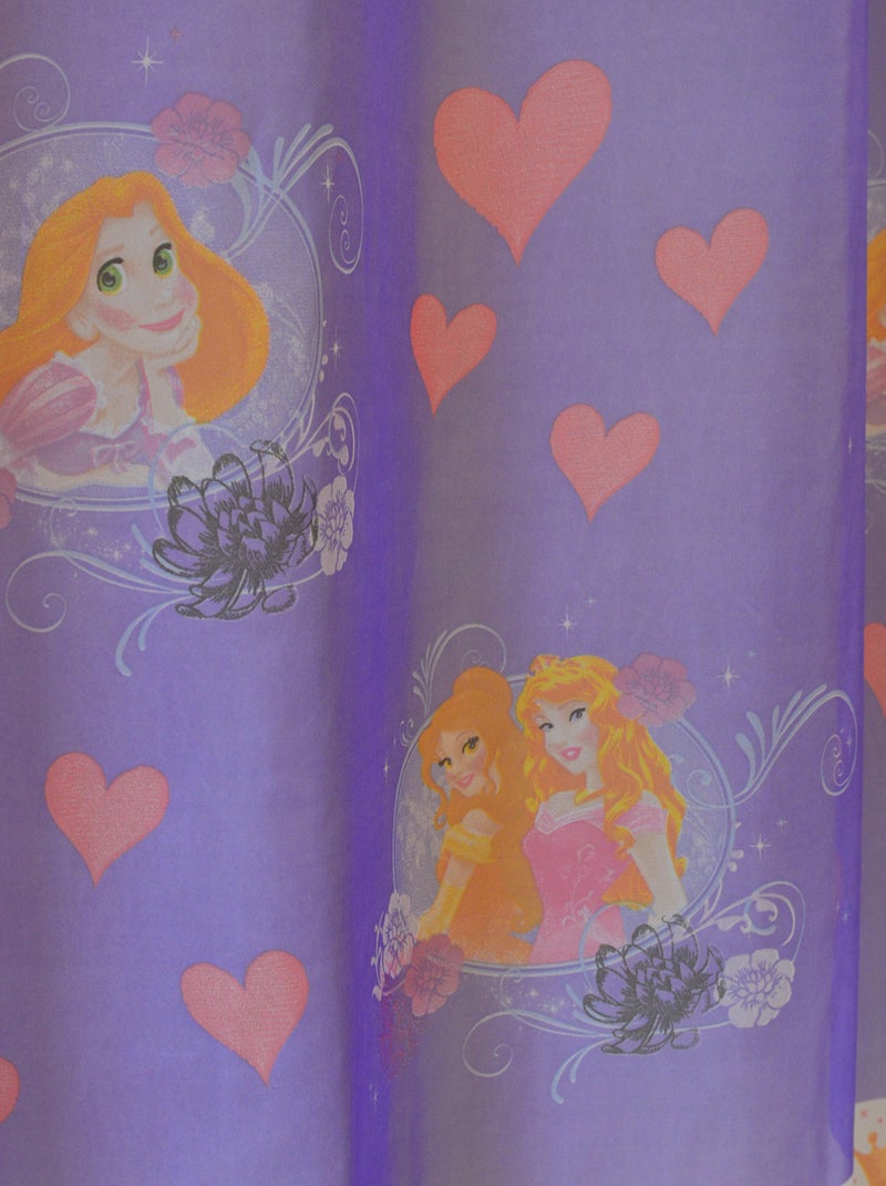 Cortina transparente estampada com motivos de princesas Lilás-claro - Kiabi