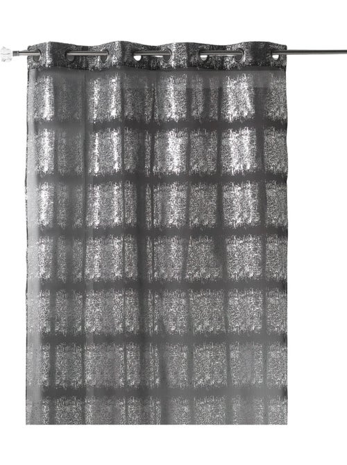 Cortina transparente estampada com reflexos prateados - Kiabi Cortina transparente estampada com reflexos prateados - Kiabi