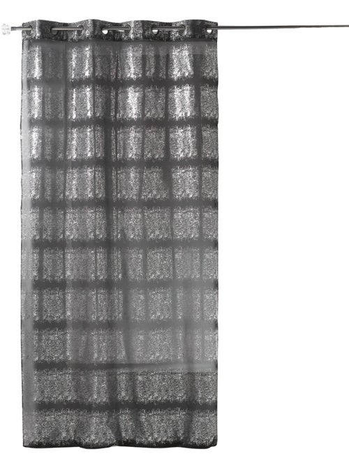 Cortina transparente estampada com reflexos prateados - Kiabi Cortina transparente estampada com reflexos prateados - Kiabi