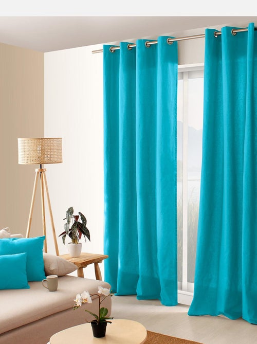 Cortinado com ilhós em puro algodão - Kiabi Cortinado com ilhós em puro algodão - Kiabi