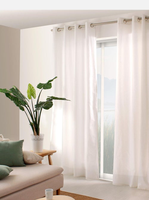 Cortinado com ilhós em puro algodão - Kiabi Cortinado com ilhós em puro algodão - Kiabi