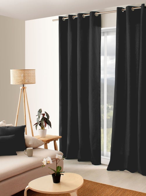 Cortinado com ilhós em puro algodão - Kiabi Cortinado com ilhós em puro algodão - Kiabi