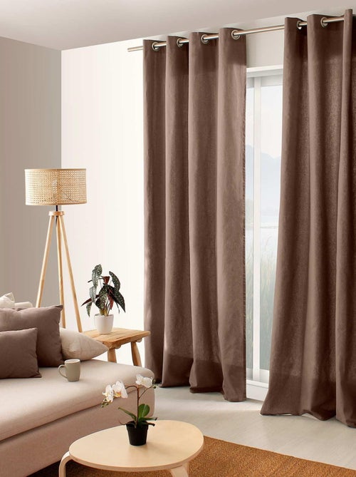 Cortinado com ilhós em puro algodão - Kiabi Cortinado com ilhós em puro algodão - Kiabi