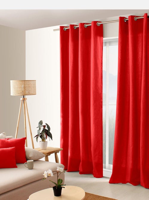 Cortinado com ilhós em puro algodão - Kiabi Cortinado com ilhós em puro algodão - Kiabi