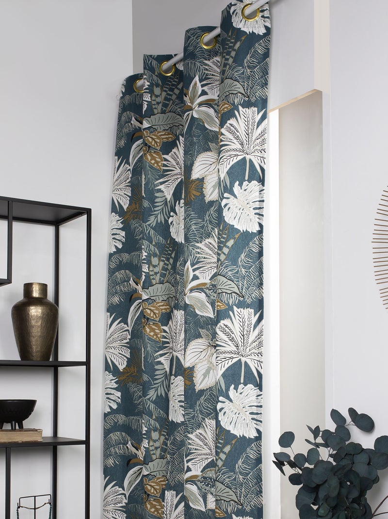 Cortinado com ilhoses Estampado - Kiabi