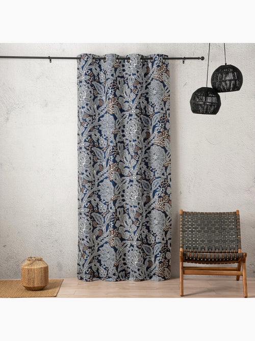 Cortinado filtrante de luz jacquard floral com padrão gráfico e refinado - Kiabi Cortinado filtrante de luz jacquard floral com padrão gráfico e refinado - Kiabi