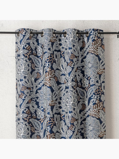 Cortinado filtrante de luz jacquard floral com padrão gráfico e refinado - Kiabi Cortinado filtrante de luz jacquard floral com padrão gráfico e refinado - Kiabi