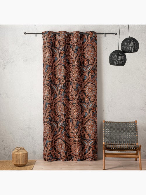 Cortinado filtrante de luz jacquard floral com padrão gráfico e refinado - Kiabi Cortinado filtrante de luz jacquard floral com padrão gráfico e refinado - Kiabi
