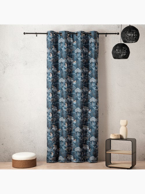 Cortinado jacquard opaco com motivo de tigre japonizante, elegante e exótico - Kiabi Cortinado jacquard opaco com motivo de tigre japonizante, elegante e exótico - Kiabi