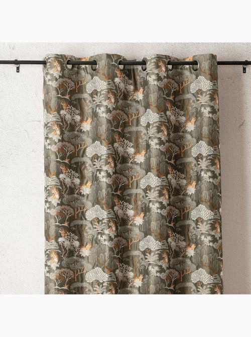 Cortinado jacquard opaco com motivo de tigre japonizante, elegante e exótico - Kiabi Cortinado jacquard opaco com motivo de tigre japonizante, elegante e exótico - Kiabi