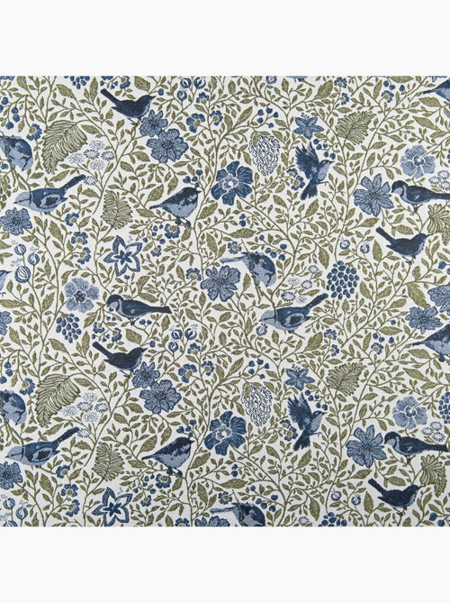 Cortinado jacquard policotão com padrões florais e pássaros, 8 ilhós - Kiabi Cortinado jacquard policotão com padrões florais e pássaros, 8 ilhós - Kiabi