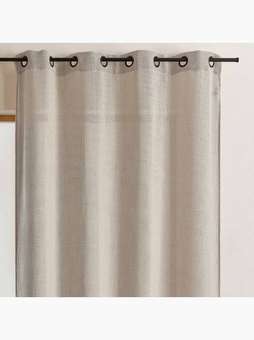 Cortinado liso opaco com ilhós - Kiabi