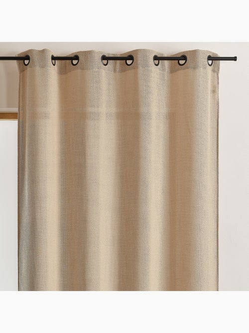 Cortinado liso opaco com ilhós - Kiabi