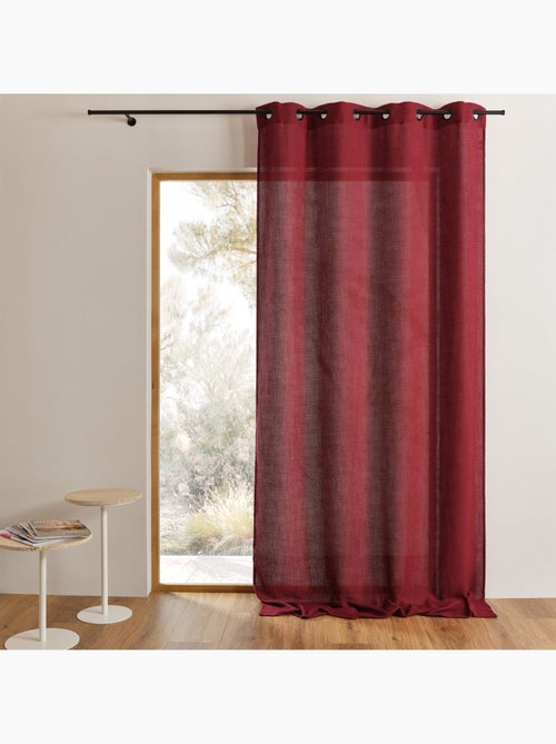 Cortinado liso opaco com ilhós - Kiabi