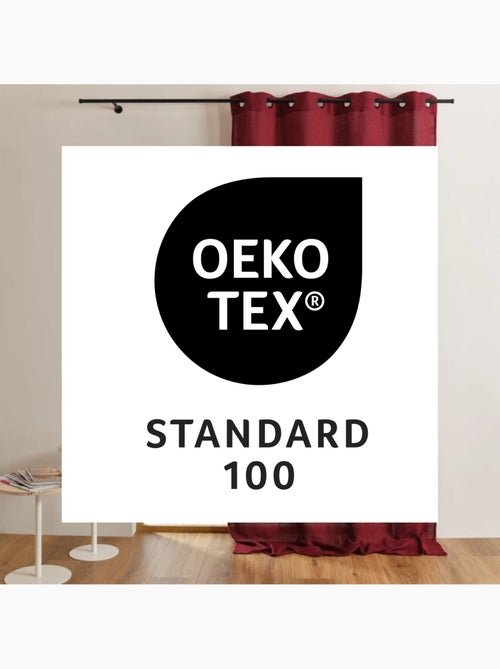 Cortinado liso opaco com ilhós - Kiabi