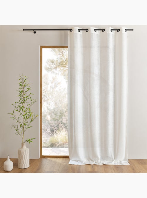 Cortinado liso opaco com ilhós - Kiabi