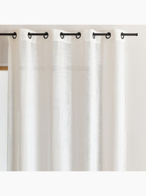 Cortinado liso opaco com ilhós - Kiabi