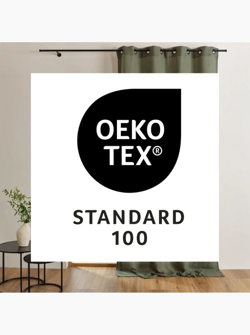 Cortinado liso opaco com ilhós - Kiabi
