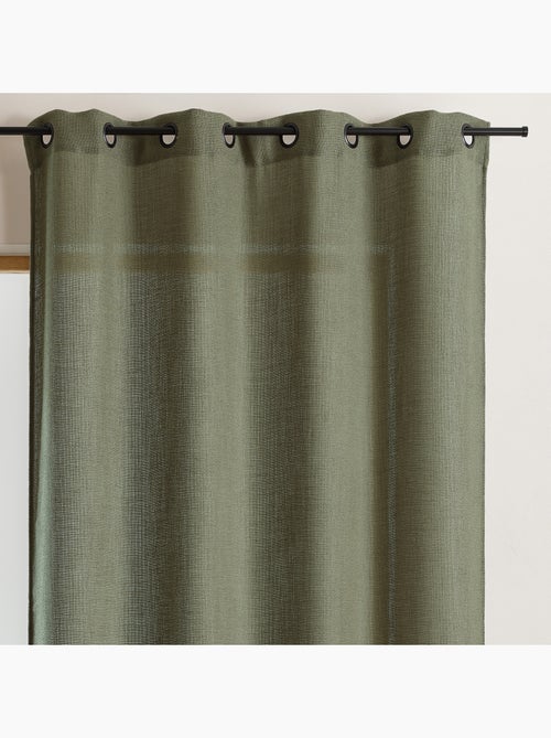 Cortinado liso opaco com ilhós - Kiabi