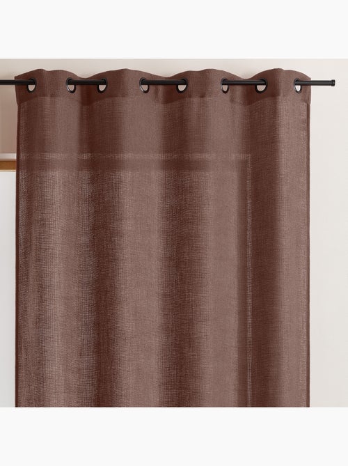 Cortinado liso opaco com ilhós - Kiabi