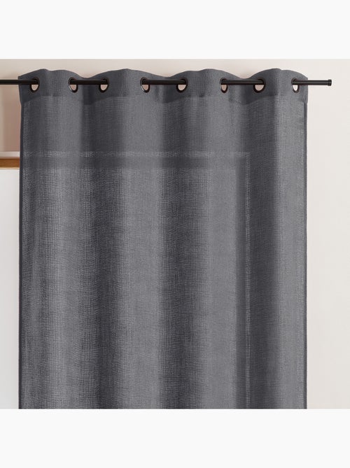 Cortinado liso opaco com ilhós - Kiabi