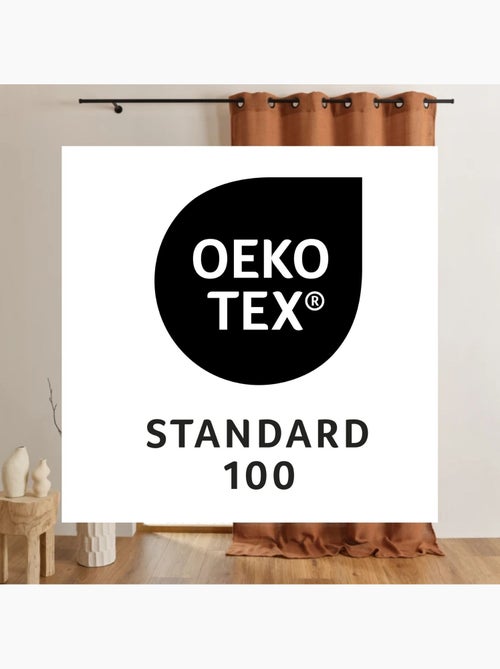 Cortinado liso opaco com ilhós - Kiabi