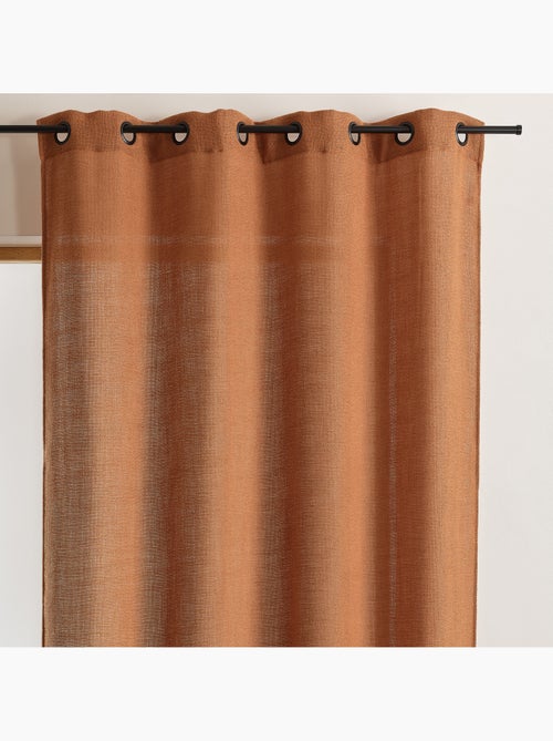 Cortinado liso opaco com ilhós - Kiabi