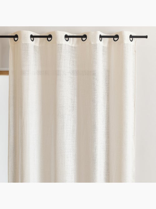 Cortinado liso opaco com ilhós - Kiabi