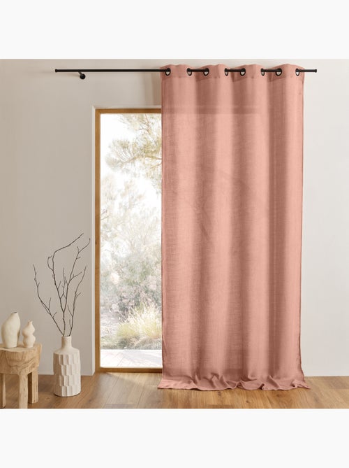 Cortinado liso opaco com ilhós - Kiabi