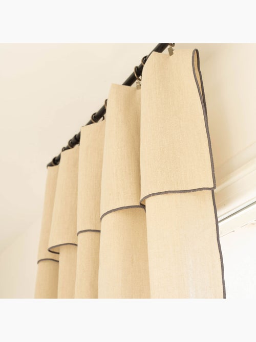 Cortinado opaco em linho lavado - Kiabi