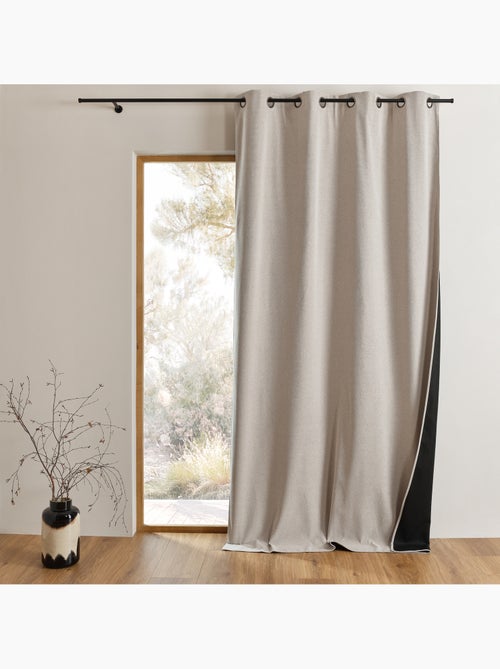 Cortinado térmico opaco com ilhós - Kiabi