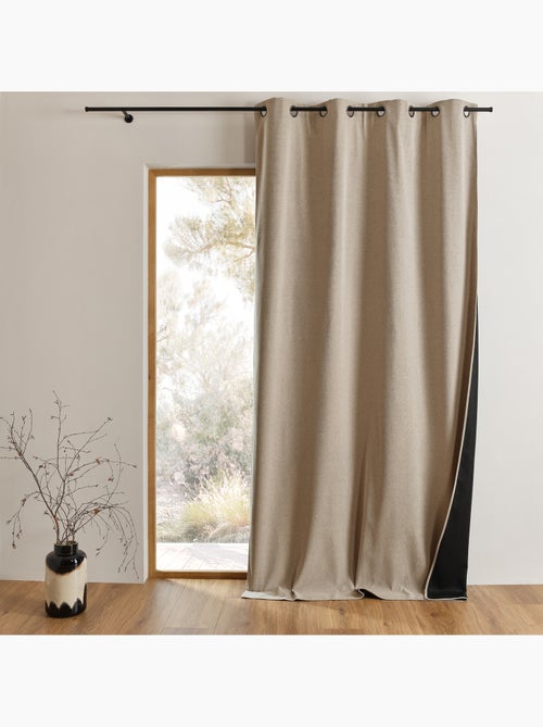Cortinado térmico opaco com ilhós - Kiabi