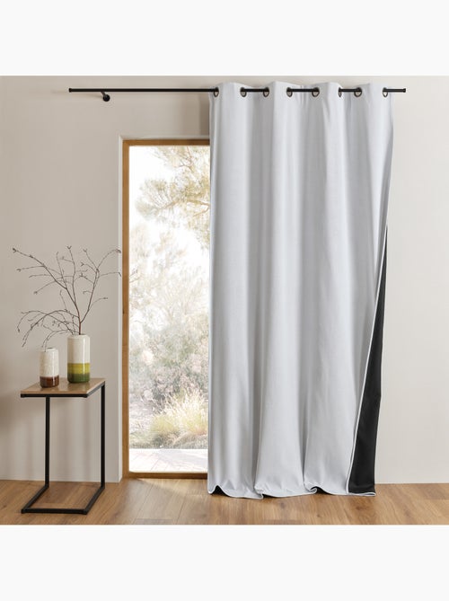Cortinado térmico opaco com ilhós - Kiabi