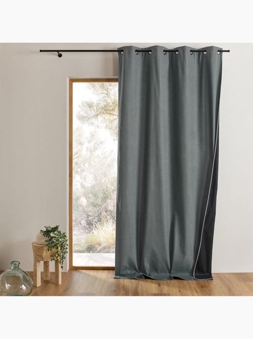 Cortinado térmico opaco com ilhós - Kiabi