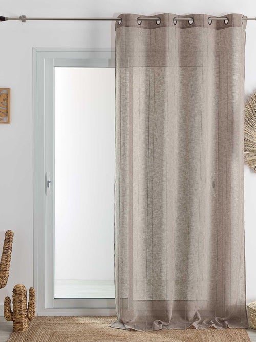 Cortinados lisos com riscas finas - Kiabi